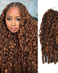 QVR Seamless Burmese Curly Feather Crochet Hair Highlight