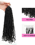 QVR Pre-Twisted Passion Twist Feather Crochet Braiding Hair Extensions for Women