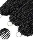 QVR Pre-Twisted Passion Twist Feather Crochet Braiding Hair Extensions for Women