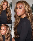 p4/27 highlight color body wavve ombre human hair bundles