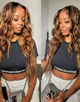 soft body wave qvr wigs with p4/27 honey blonde