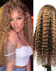QVR glueless deep wave human hair wear and go wig