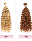 27 and 30 water wave bulk hair extensions human hair
