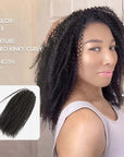 natural black machine made feather crochet human hair extensions