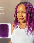 purple color afro kinky bulk hair pack