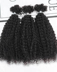 qvr hair afro kinky curly textured human hair bulk for braiding
