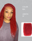 virbrant red afro kinky bulk human hair