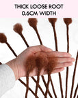 thick ends reddish brown colored dread lock extensions