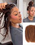 reddish brown afro kinky bulk for locs