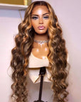 transparent lace body wave wig for black women