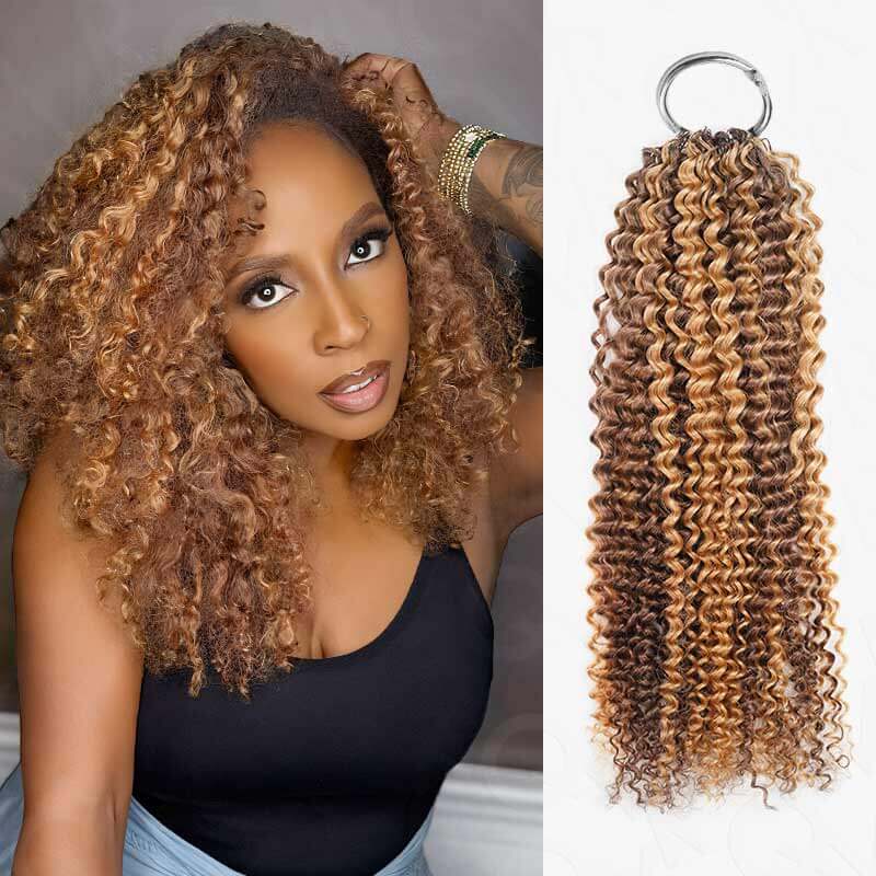 QVR p4/27 Small Kinky Curly Crochet Human Hair Extensions – QVR Hair