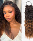 Deep wave crochet human hair extension in ombre