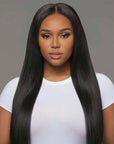 qvr natural black soft straight crochet hair extensions