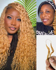 blonde human hair crochet braids extensions