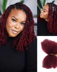 dark red afro kinky hair for braiding