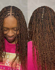 highlighted afro kinky bulk human hair for braiding