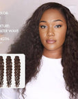 qvr water wave brown 18 inch human hair crochet hair for braiding