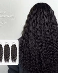 soft feather crochet human hair with wet look texture