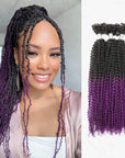 qvr t1b/purple kinky v bulk human passion twist braiding hair