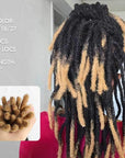 yellow ends handmade human hair dreadlock extensions
