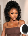 QVR Drawstring Ponytail Extension Twist Curly Human Hair Ponytail Hairstyle