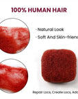 fire red natural look afro kinky bulk human hair