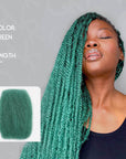 green afro kinky bulk hair extensions for braiding dreadlocks