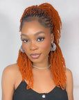 ginger oranged afro kinky bulk human hair for women