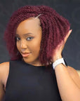 afro kinky bulk human hair 99j color for bob length two strand twist