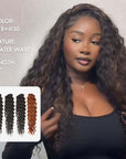 14 to 24 inches multi colored water wave crochet braiding hair