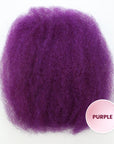 purple color afro kinky hair bulk hair