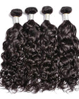 machine double weft water wave human hair weave 4 bundles