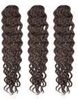 qvr 3 packs deep brown color water wave crochet braiding hair extensions