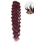 qvr 99j burgundy water wave crochet braiding hair human hair extensions