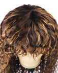 glueless lace wigs with deep wave and bangs for a bold, low-maintenance style