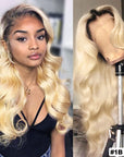 human hair wigs ombre color 13x4 virgin lace front