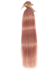 pink straight human hair bundles 1 bundle