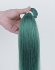 jade green straight human hair bundles