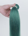 teal green straight virgin human hair bundles