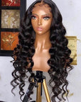 human hair lace wigs with beautiful crimp waves for black women