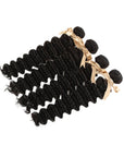 tangle free deep wave natural black human hair bundles 4pcs