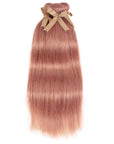 soft pink straight human hair bundles 3 bundles