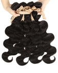 tangle free natural black body wave human hair bundles