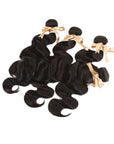 tangle free natural black body wave human hair bundles 4pcs