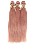 soft pink straight raw hair bundles