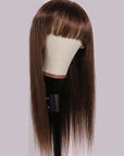 chocolate brown glueless wigs for black women, easy wear and go style