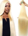 qvr silky straight 613 blonde human hair bundles 3pcs