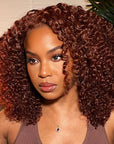 glueless wigs 13x4 lace frontal with natural reddish brown hue
