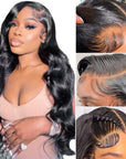 hd lace wigs human hair body wave with 5x5 lace closure for easy wear