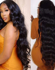 qvr hd lace wigs human hair body wave for black women